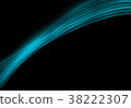 Teal abstract curve geometric background.  38222307