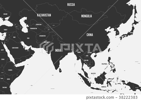 Political map of western, southern and eastern Political map of western, southern and eastern 38222383