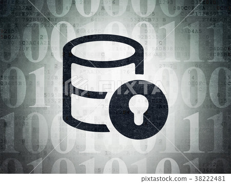 Database concept: Database With Lock on Digital - Stock Illustration ...