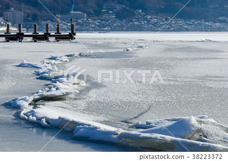 Shinshu landscape Goddess of Lake Suwa Nagano Prefecture Shimosuwa Town 38223372