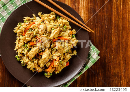 Fried rice nasi goreng with chicken Fried rice nasi goreng with chicken 38223495