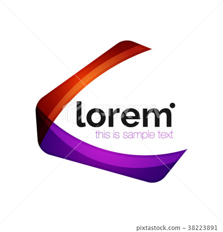 Clean professional business emblem, abstract 38223891