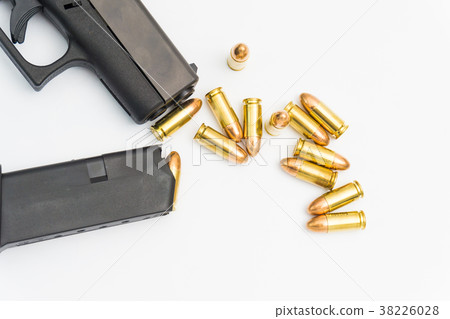 9mm Pistol and Full Metal Jacket Bullets 9mm Pistol and Full Metal Jacket Bullets 38226028