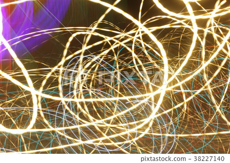 Long exposure photo, striped lines in motion 38227140