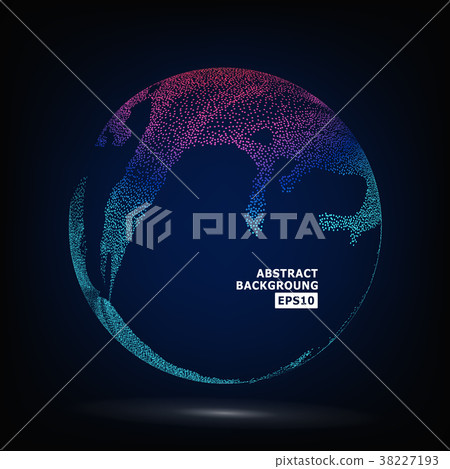 Colorful Sphere Composition Vector. Dotted 38227193