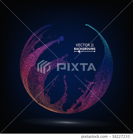 Colorful Sphere Composition Vector. Dotted Colorful Sphere Composition Vector. Dotted 38227233