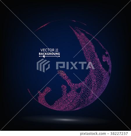 Colorful Sphere Composition Vector. Dotted 38227237