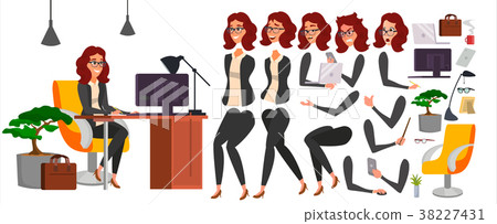 Business Woman Character Vector. Working Female 38227431