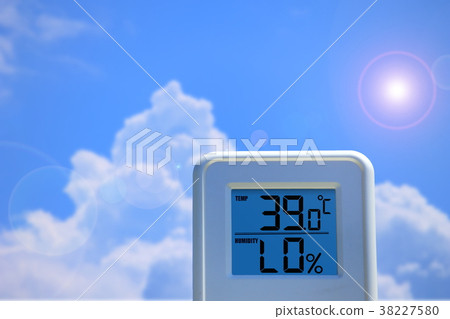 夏季形象_夏天，烈日_溫度計 38227580