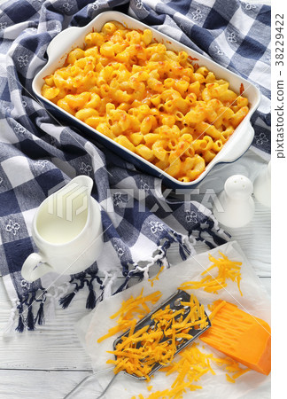 tasty Mac and cheese in baking dish tasty Mac and cheese in baking dish 38229422