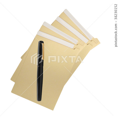 folders, paper and pens isolated 38230152