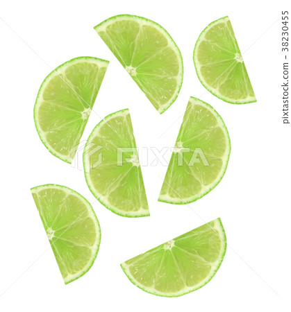 slice of lime isolated slice of lime isolated 38230455