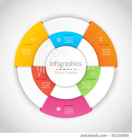 Infographic design elements with 6 options. Infographic design elements with 6 options. 38230900