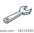 Wrench linear isometric funny cartoon style icon 38231690
