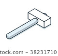 Hammer linear isometric Icon 38231710