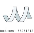 Metal tape linear icon 38231712