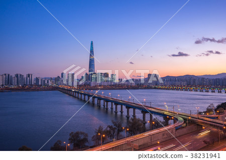 Seoul city skyline in South Korea Seoul city skyline in South Korea 38231941