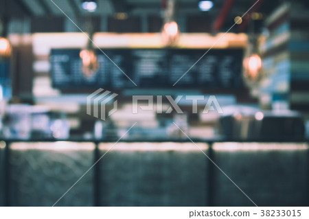 Coffee shop blur background with bokeh 38233015