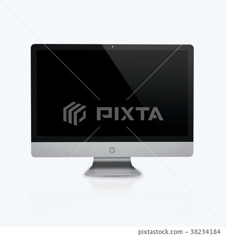 3D render of a desktop computer on a white 3D render of a desktop computer on a white 38234184