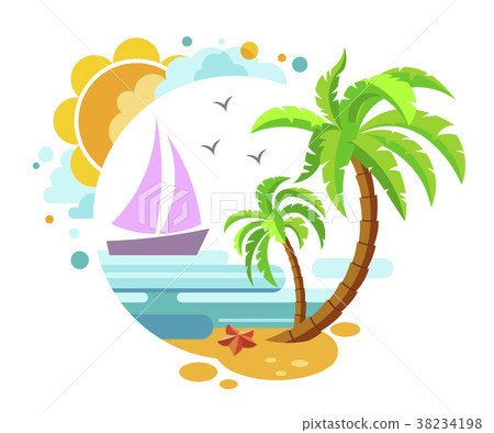 Nice logo on the theme of the summer Nice logo on the theme of the summer 38234198