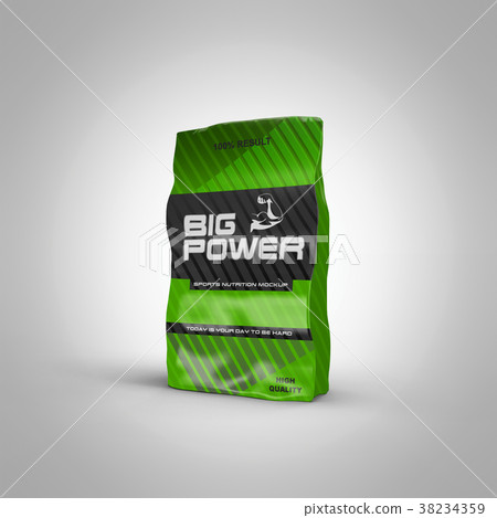 3d rendering of jar of sports nutrition on a white 3d rendering of jar of sports nutrition on a white 38234359