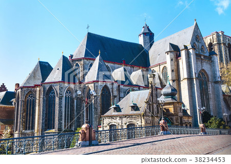 Medieval St. Michael church in Ghent, Belgium Medieval St. Michael church in Ghent, Belgium 38234453
