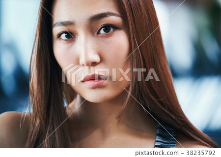Sports gym female portrait Sports gym female portrait 38235792
