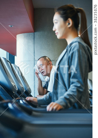 Sports gym running machine 38235876