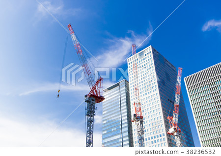 Construction site of office town 38236532