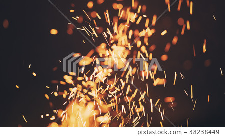 bonfire spark in the dark sky in night bonfire spark in the dark sky in night 38238449