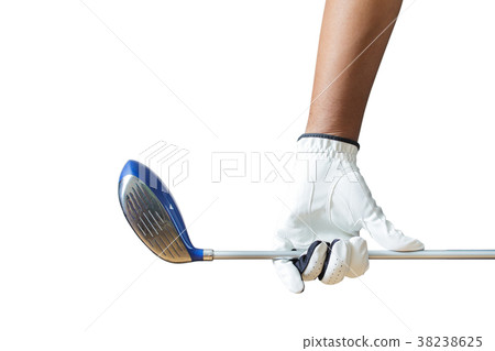 Golf player holding a golf club Golf player holding a golf club 38238625