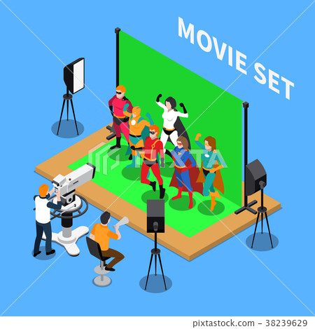 Isometric Telecommunication Composition 38239629