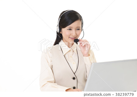 A smiling operator A smiling operator 38239779