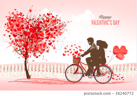 Valentine's Day background with a heart Valentine's Day background with a heart 38240772
