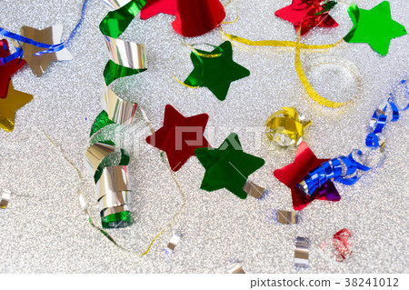 Carnaval decorations on dark wooden background 38241012