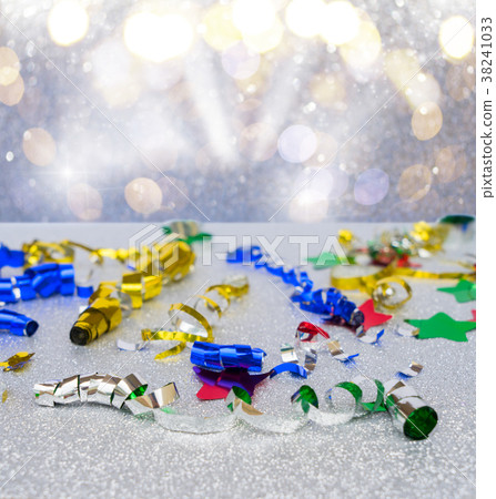 Carnaval decorations on dark wooden background 38241033