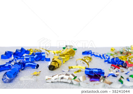 Carnaval decorations on dark wooden background 38241044