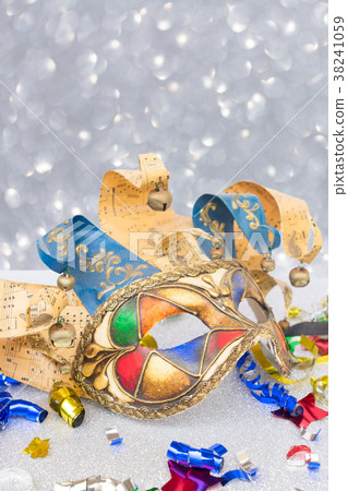 Mask with masquerade decorations Mask with masquerade decorations 38241059