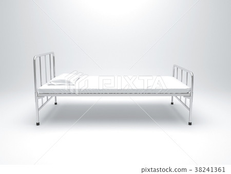 Hospital bed on white background Hospital bed on white background 38241361