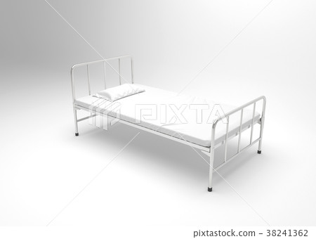Hospital bed on white background. Hospital bed on white background. 38241362