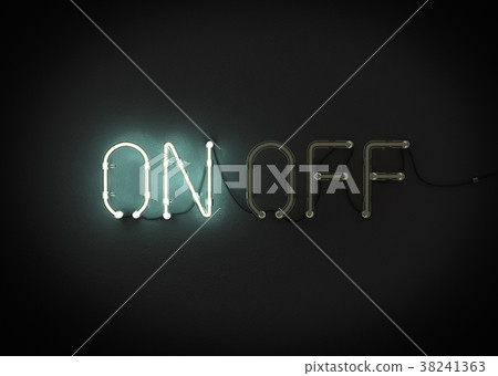 On and Off neon light sign. On and Off neon light sign. 38241363