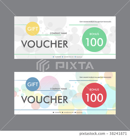 Template design of the voucher in a modern Template design of the voucher in a modern 38241871
