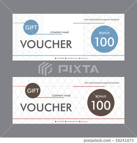 Vector template design gift voucher with abstract Vector template design gift voucher with abstract 38241873