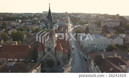 Aerial view to Dominican church in Chortkiv 38241929