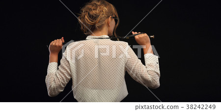 Woman with leather whip Woman with leather whip 38242249