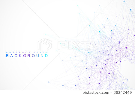 Geometric graphic background molecule and Geometric graphic background molecule and 38242449