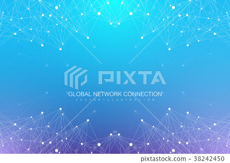 Geometric graphic background molecule and Geometric graphic background molecule and 38242450