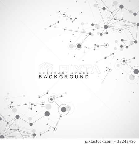 Geometric graphic background molecule and Geometric graphic background molecule and 38242456