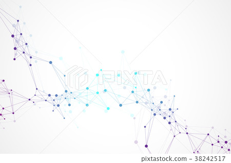 Geometric graphic background molecule and 38242517