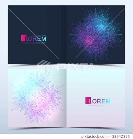 Modern vector template for square brochure leaflet 38242535